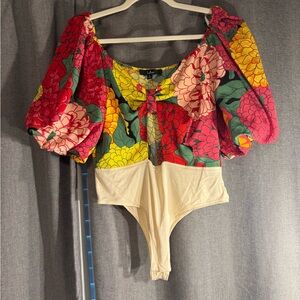 Lulu's Multicolor Floral Bodysuit